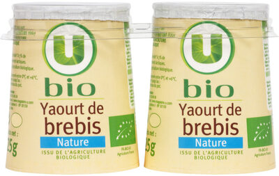 Yaourts bio nature au lait de brebis 2x125g