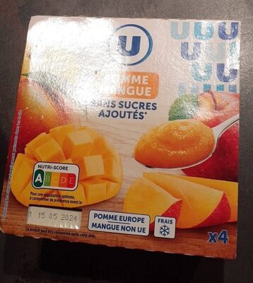 Dessert sans sucre ajouté pomme et mangue 4x100g