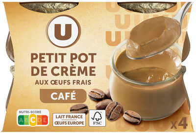 Desserts lactés à la crème aux oeufs frais saveur café 4x100g