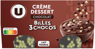 Crème dessert au chocolat et billes au chocolat 4x117g
