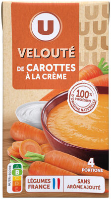 Soupe Velouté de carottes à la crème brique de 1 litre