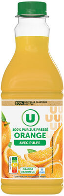 Pur jus réfrigéré d'orange avec pulpe 90cl