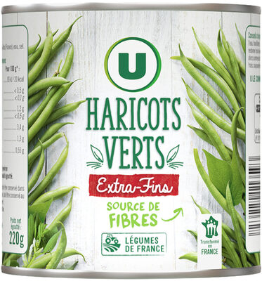 Haricots verts extra-fins - Boîte de 220g net égoutté