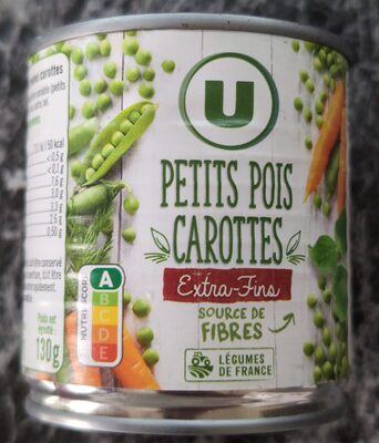 Petits pois et carottes extra-fins - 3 boîtes de 130g net égoutté