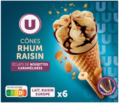 Cônes glacés rhum raisins x6