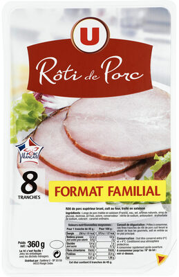 Rôti de porc cuit au four Viande de Porc Française