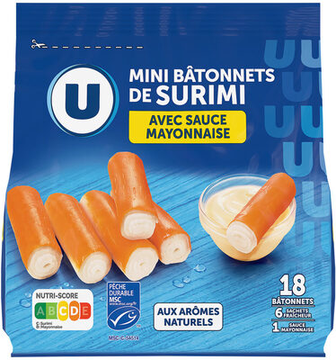 Mini bâtonnets de surimi saveur crabe sauce mayonnaise - 210g