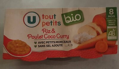 Plat bébé du midi Riz & Poulet Coco Curry, dès 8 mois - 2x200g