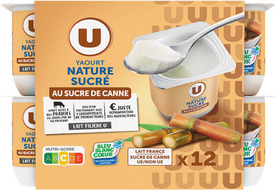 Yaourts nature sucrés 12x125g