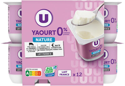 Yaourt nature 0%MG, 12x125g
