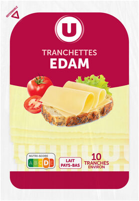 Edam en tranchettes au lait pasteurisé 24%MG, 200g