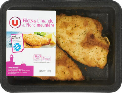 Filet de limande du Nord meunière transformée en France, 200g