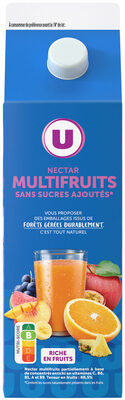 Nectar multifruits sans sucres ajoutés brique 2L