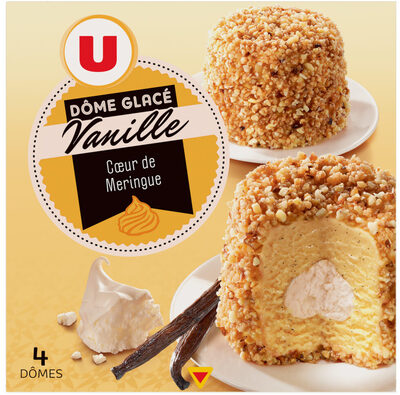 Dômes glace meringue vanille x4, 270g
