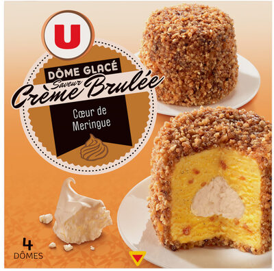 Dômes glace meringue crème brûlée x 4, 280g