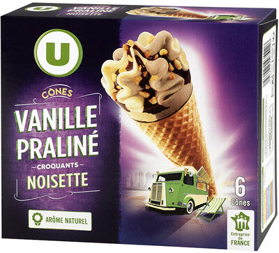 Cônes vanille praliné