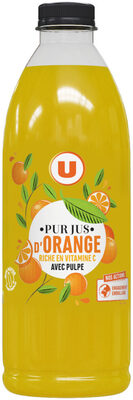 Pur jus d'orange réfrigéré avec pulpe - Bouteille 1L