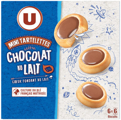 Mini tartelettes au chocolat au lait coeur fondant au lait 225g