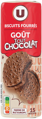 Gâteaux Fourrés ronds goût tout chocolat 300g