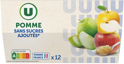 Dessert fruitier coupelle pomme sans sucre ajouté 12x100g