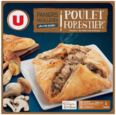 Paniers feuilletés poulet mélange forestier - 4x100g
