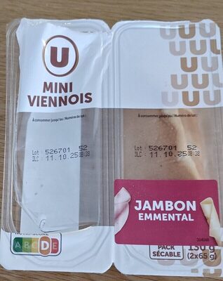 Sandwich mini viennois jambon 2x65g