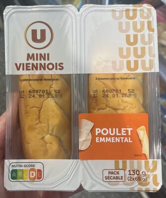 Sandwich mini Viennois Poulet 2x65g