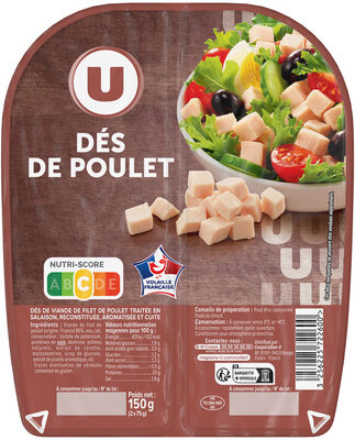 Dés de poulet - 2x75g