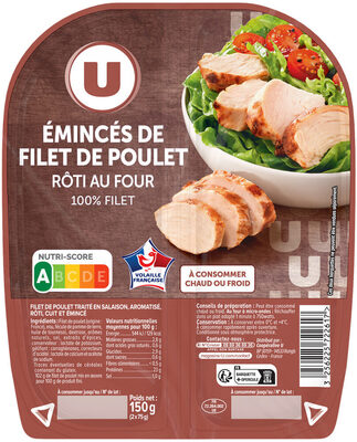 Emincés de filet de poulet rôti au four - 2x75g