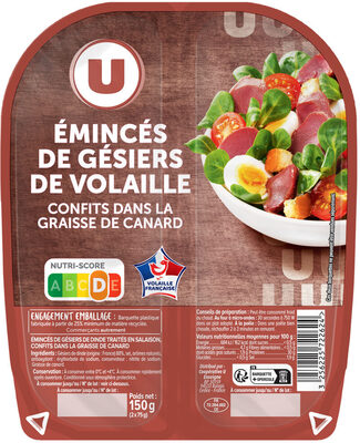 Emincés de gésiers de volaille 2x75g