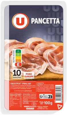 Pancetta - x10 tranches, 100g