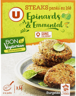 Pavés panés au blé,épinards et emmental 4x100g