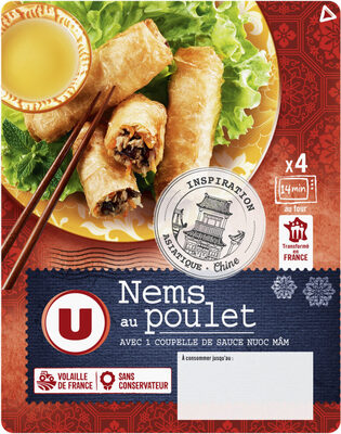 Nems au poulet x4 + sauce nuoc mam