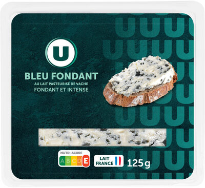 Bleu fondant à pâte persillée au lait pasteurisé 34,3% de MG, 125g