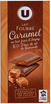 Lait fourré caramel et lait frais Isigny et fleur de sel Guérande