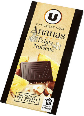 Chocolat noir ananas éclats de noisettes