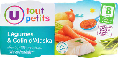 Bols légumes & colin d'Alaska 8m