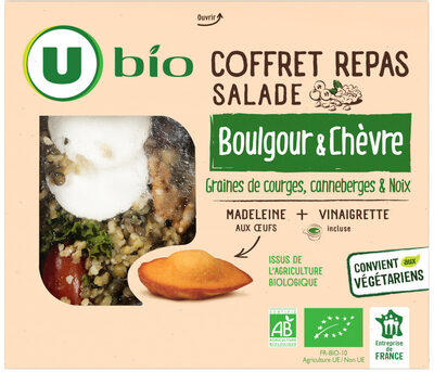 Coffret repas Salade boulgour & chèvre + 1 madeleine + vinaigrette 310g