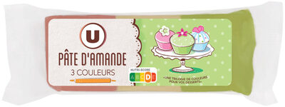 Pâte d'amandes 3 couleurs paquet de 150g