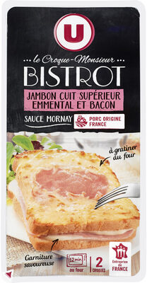 Croque bistrot jambon supérieur emmental et bacon 2x150g