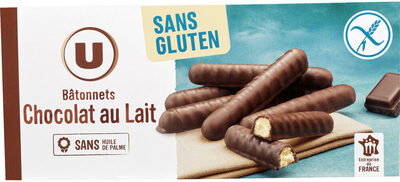 Bâtonnets chocolat lait sans gluten 125g