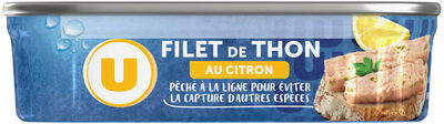 Filets de thon au citron pêché ligne boîte de 115g