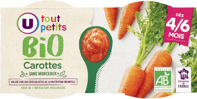 Bols de carottes sans morceaux U_TOUT_PETITS Bio