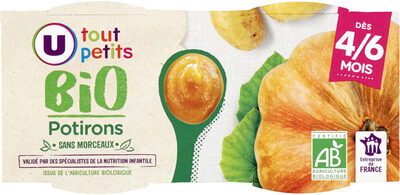Bols de potiron sans morceaux U_TOUT_PETITS Bio