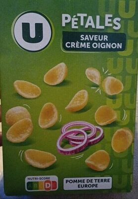 Snacks pétales saveur crème oignon