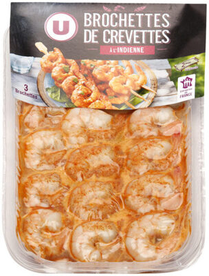 Brochettes de crevettes à l'indienne