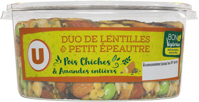 Duo de lentilles et petit épautre pois chiche et amandes entières