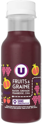 Fruits et graine raisin grenade framboise chia