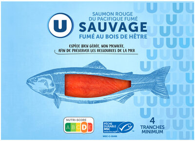 Saumon fumé rouge sauvage du Pacifique, 4 tranches - 120g