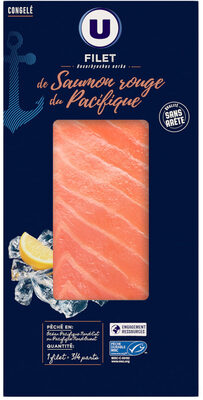 Filet de saumon rouge du Pacifique MSC avec peau sans arête congelé